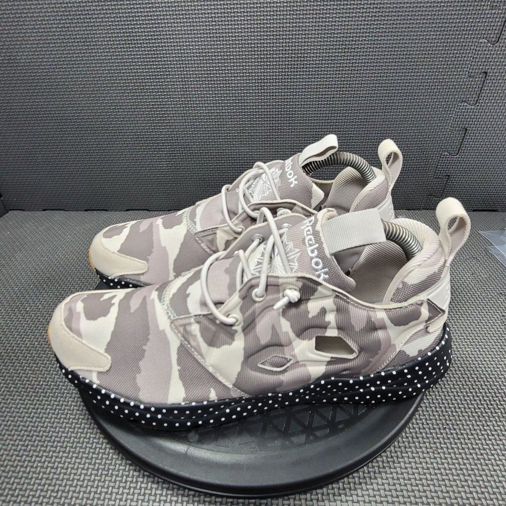 Womens Sz 9 Camo Sand Cliff Stone Reebok Furylite GM Athletic Shoes - Picture 3 of 8
